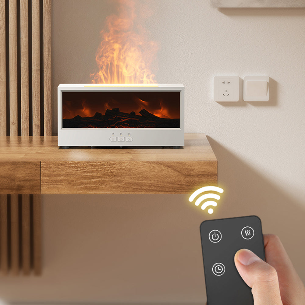 3D simulation fireplace flame aromatherapy machine big spray home desktop simulation charcoal fireplace humidifier - V.I.P Digital Presence