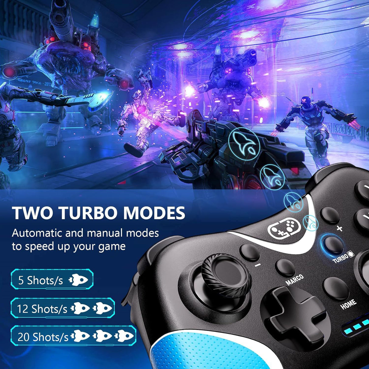 Switch game controller NS wireless controller custom back key programming continuous Bluetooth wireless controller - V.I.P Digital Presence