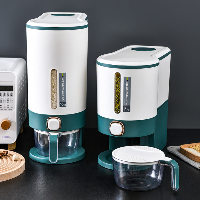 Automatic rice insect proof moisture-proof sealed household food grade large capacity press type metering rice storage bucket - V.I.P Digital Presence