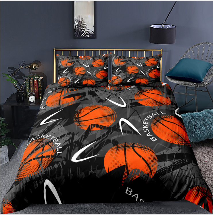 3D digital printing three piece quilt cover for sports basketball and football bedding - V.I.P Digital Presence
