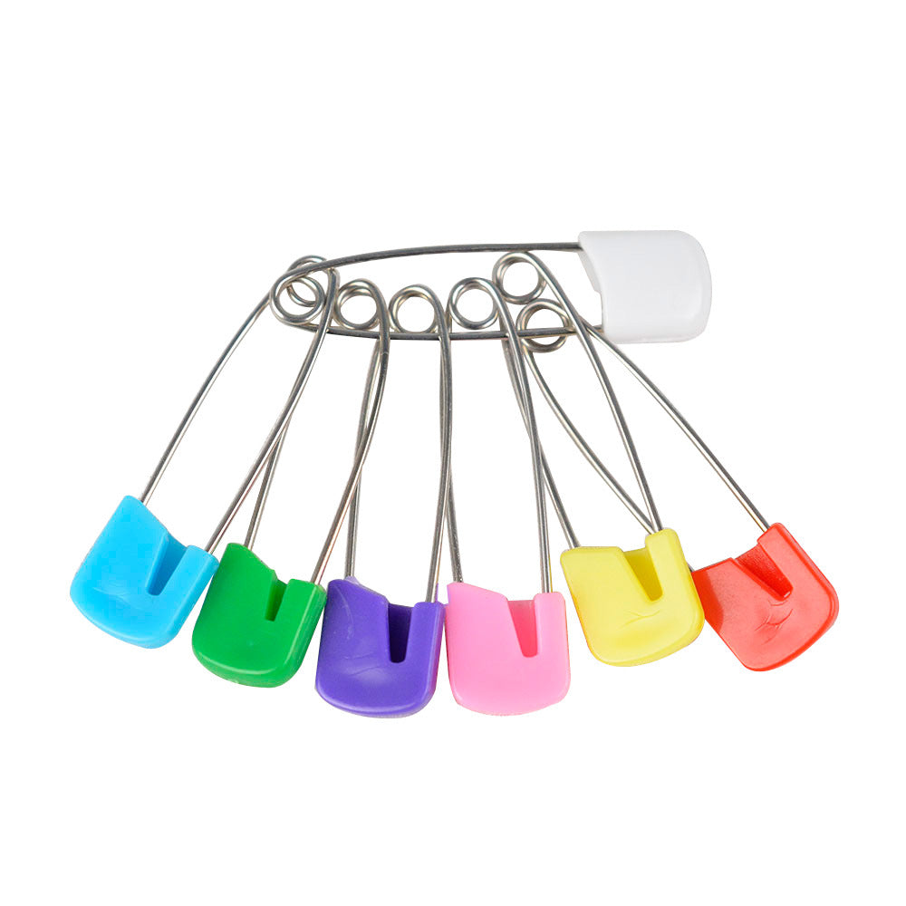 Imperdibles para bebés y niños, con forma de emoticono, de plástico, tamaño mediano, aproximadamente 40, tamaño grande, aproximadamente 55 mm.