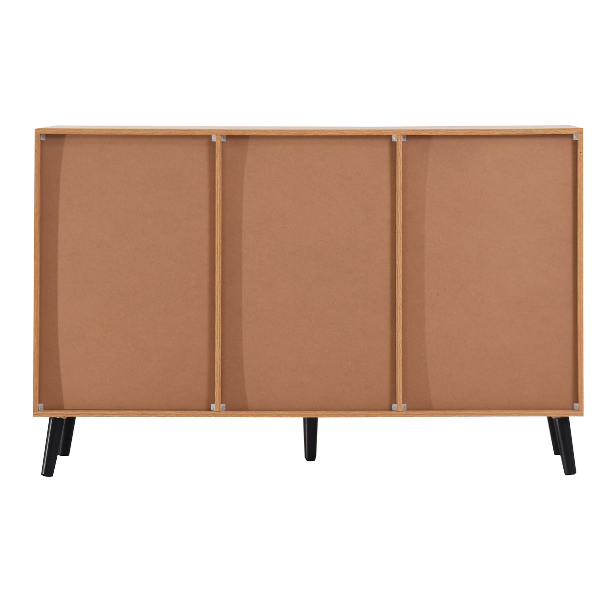 Side panel buffet cabinet with storage room, 47.2 "natural wood color kitchen cabinet with 3 drawers and 2 doors - V.I.P Digital Presence