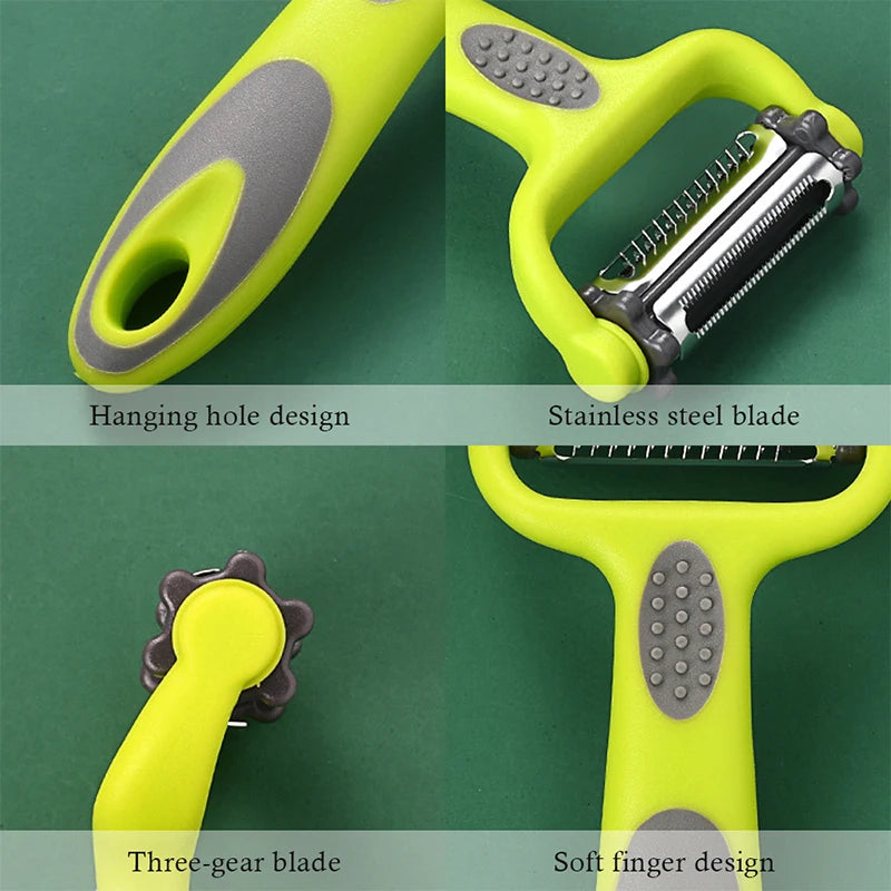 3 In 1 Rotary Peeler Fruit Vegetables Cabbage Graters Salad Carrot Potato Slicer Kitchen Multifunction Grater Julienne Peeler - V.I.P Digital Presence