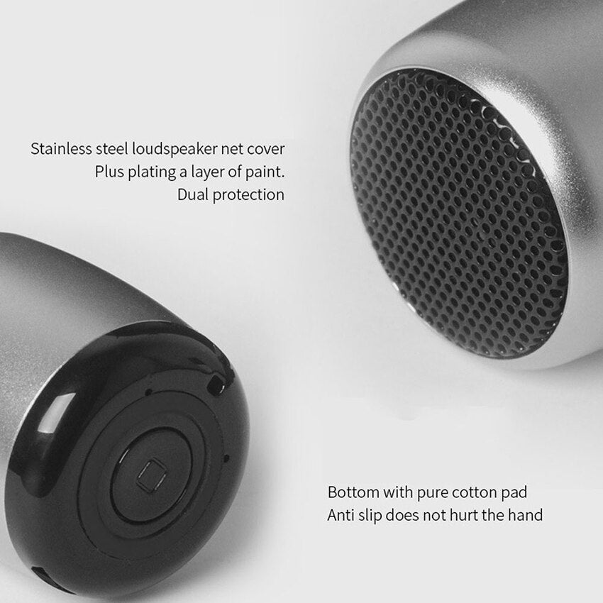BM3 TWS Metal Super Mini Wireless Bluetooth Speaker Portable Small Pocket Size with Selfie Remote Control Microphone Lanyard - V.I.P Digital Presence