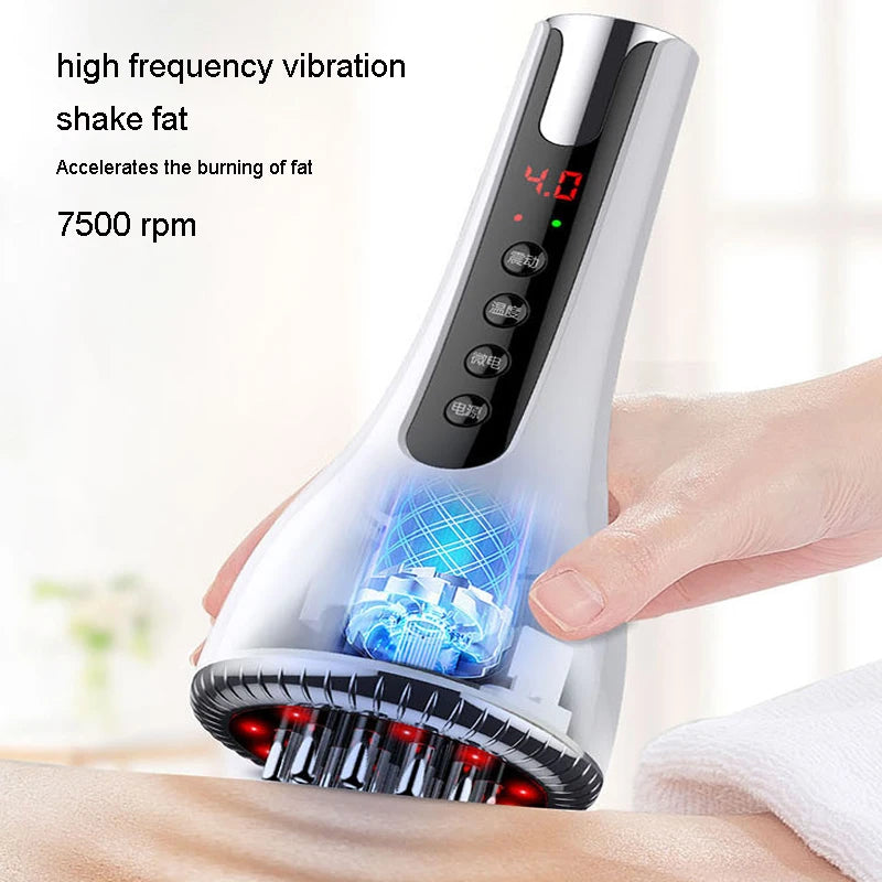 EMS Gua Sha Scraping Body Slim Massager Infrared Therapy Anti Cellulite Fat Burner Beauty Dredging Warm Brush Electro Stimulator - V.I.P Digital Presence