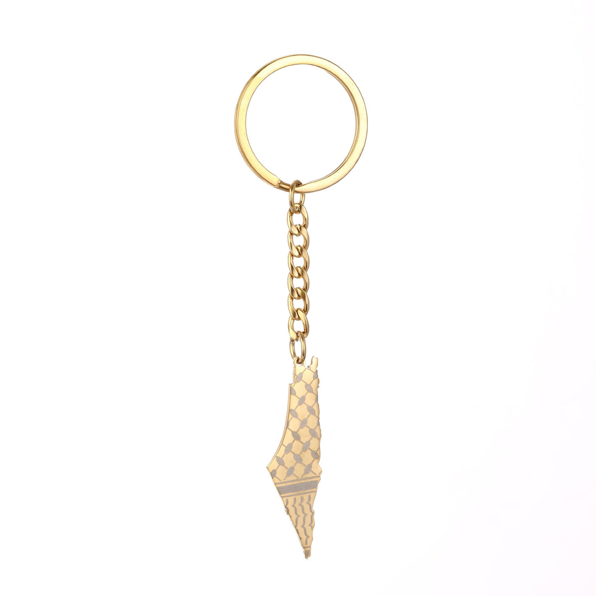 Israel Palestine Map Flag Drip Oil Stainless Steel Keychain Fashion Men's and Women's Stainless Steel Keys - V.I.P Digital Presence