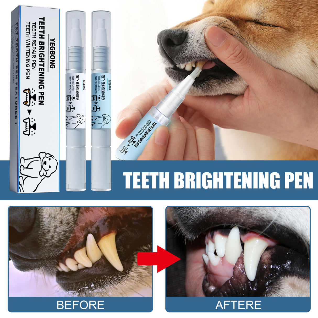 Pet teething pen, dog, cat, tartar, tartar cleaning tool, cat, dog, pet teething pen - V.I.P Digital Presence
