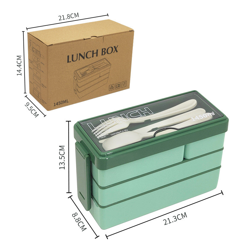 Portable microwaveable three-layer lunch box lunch box - V.I.P Digital Presence