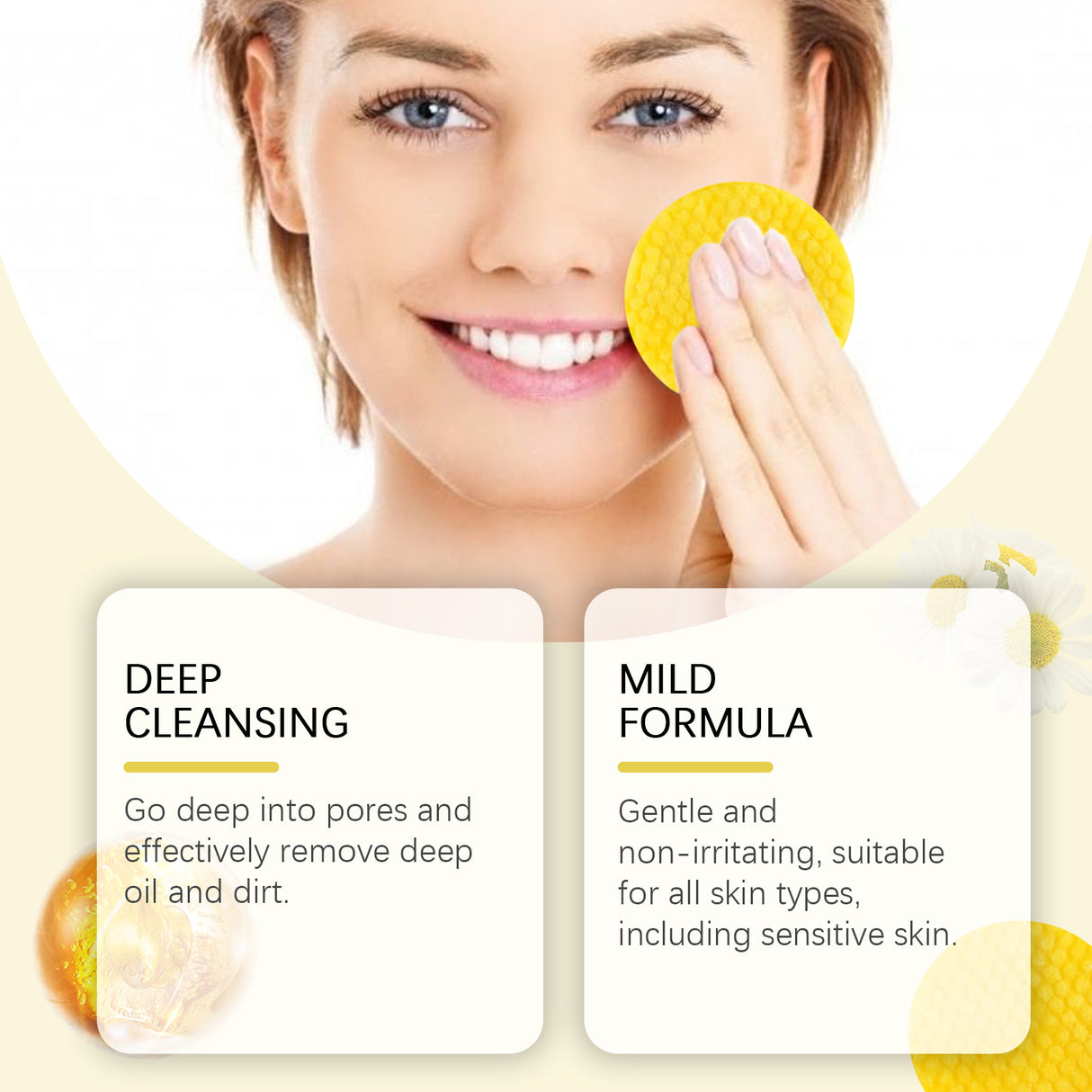 Turmeric Acid Cleansing Pad Facial Daily Cleansing Gentle Skin Care Moisturizing Skin Brightening Cleanser - V.I.P Digital Presence