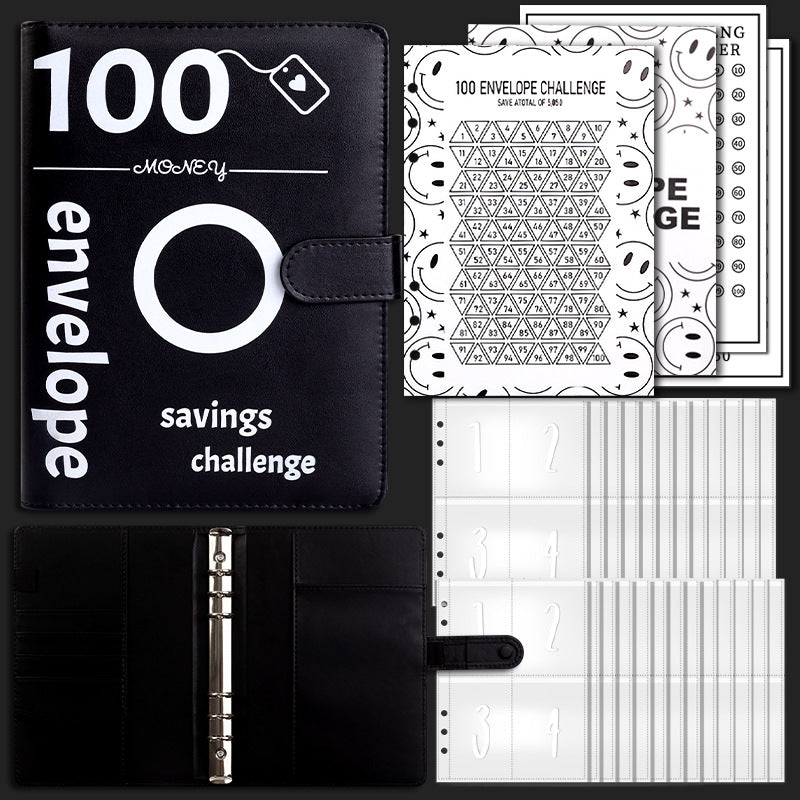 100 Envelope Challenge Binder Couple Save Money Challenge Envelope Sheet Pocket Book - V.I.P Digital Presence