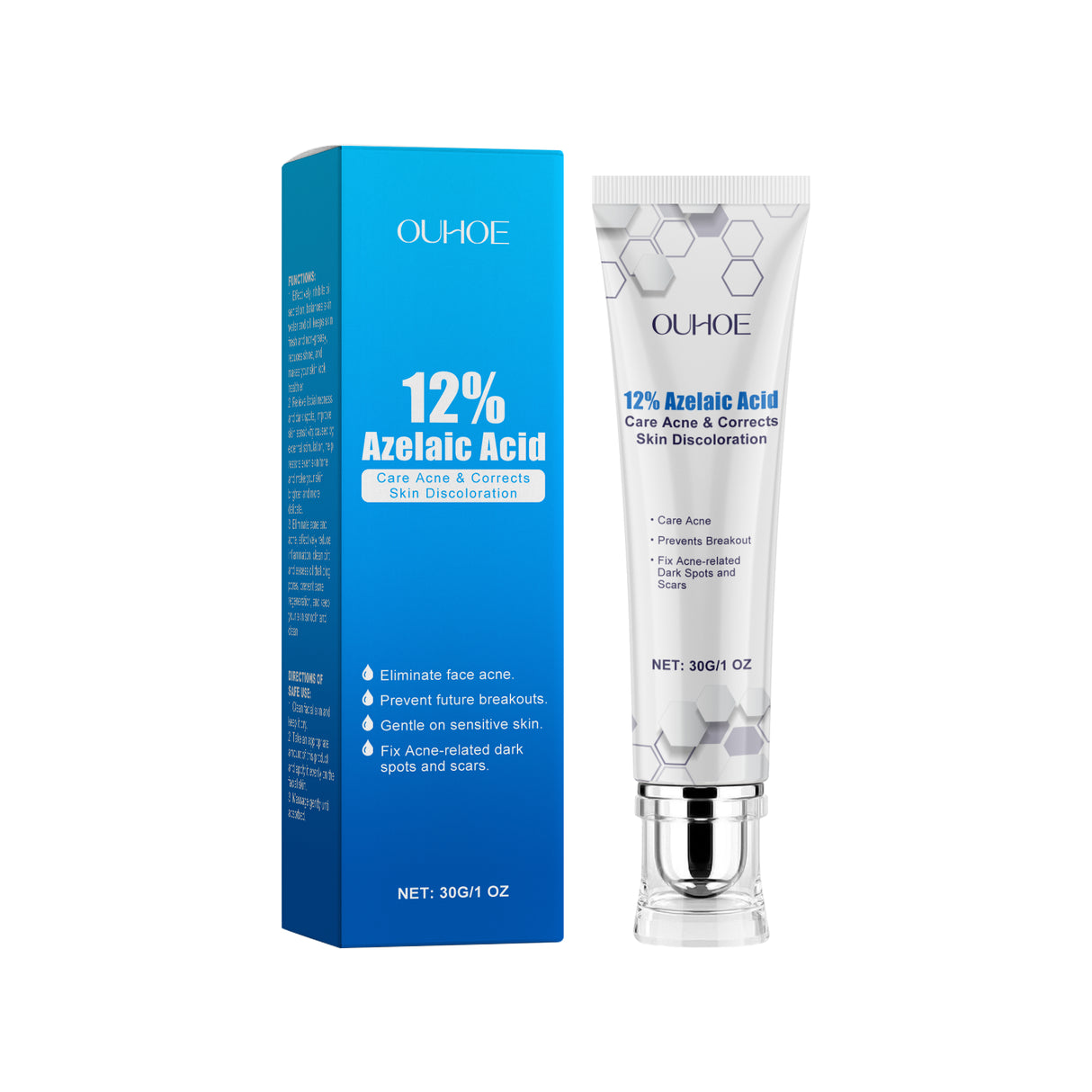 Crema para el acné con ácido azelaico que nutre e hidrata suavemente la piel y equilibra la grasa y el acné. Crema para el acné con ácido azelaico que nutre e hidrata suavemente la piel y equilibra la grasa y el acné.