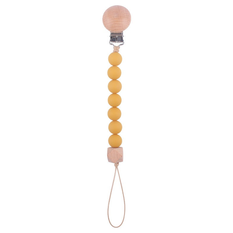Infant and toddler products, beech wood pacifier clip, soothing wood octagonal pacifier, anti drop chain - V.I.P Digital Presence