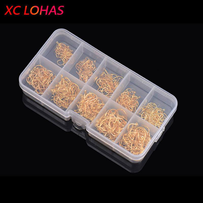 LEO 600PCS/BOX High Carbon Steel Fishing Hooks Sharp Barbed Circle 3#-12# - V.I.P Digital Presence