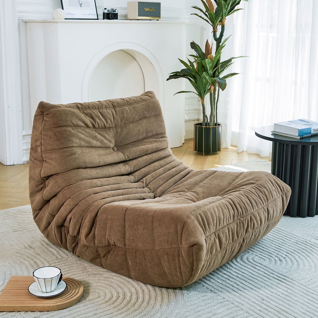 Floor sofa Bean Bag Chair for Adults Fireside Bean Bag Lounger Memory Foam Chair for Home, office, Apartment or Gaming Venue - V.I.P Digital Presence
