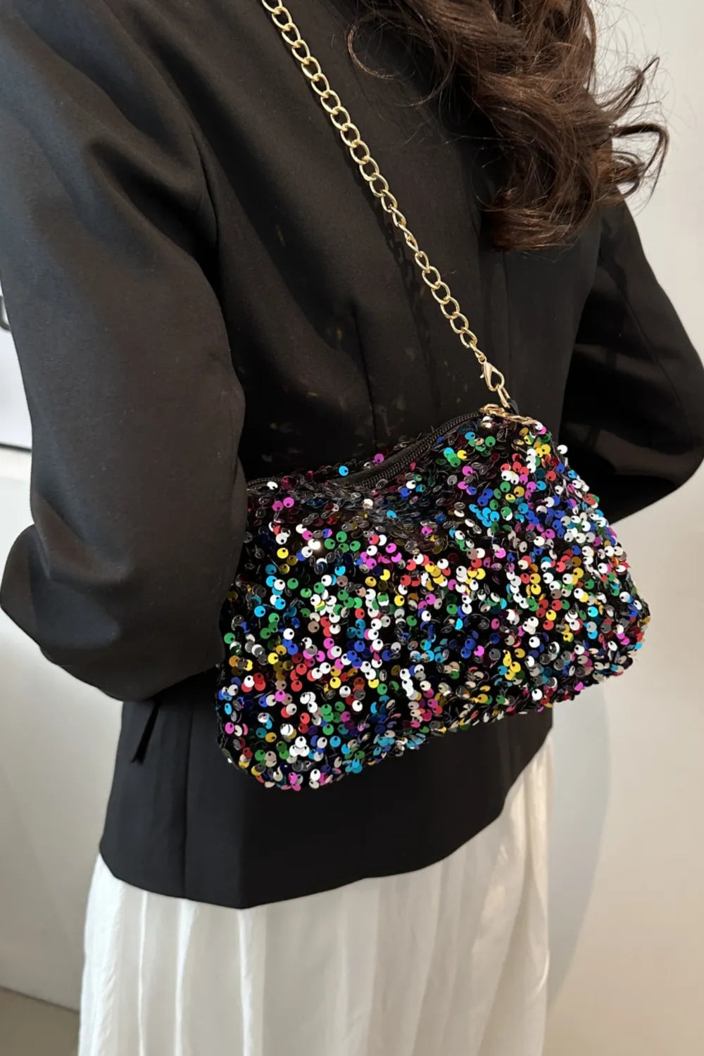 Sequin Removable Strap Shoulder Bag - V.I.P Digital Presence