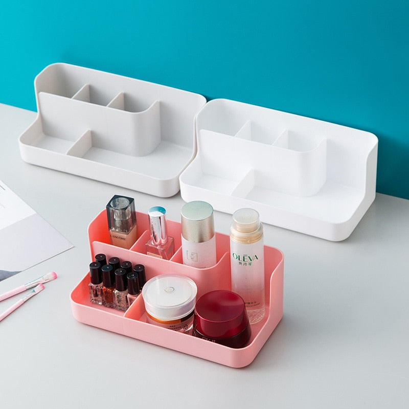 1pc Desktop Sundries Finishing Container Cosmetic Storage Partition Box Makeup Holder Stand Toiletries Plastic Case Organizer - V.I.P Digital Presence