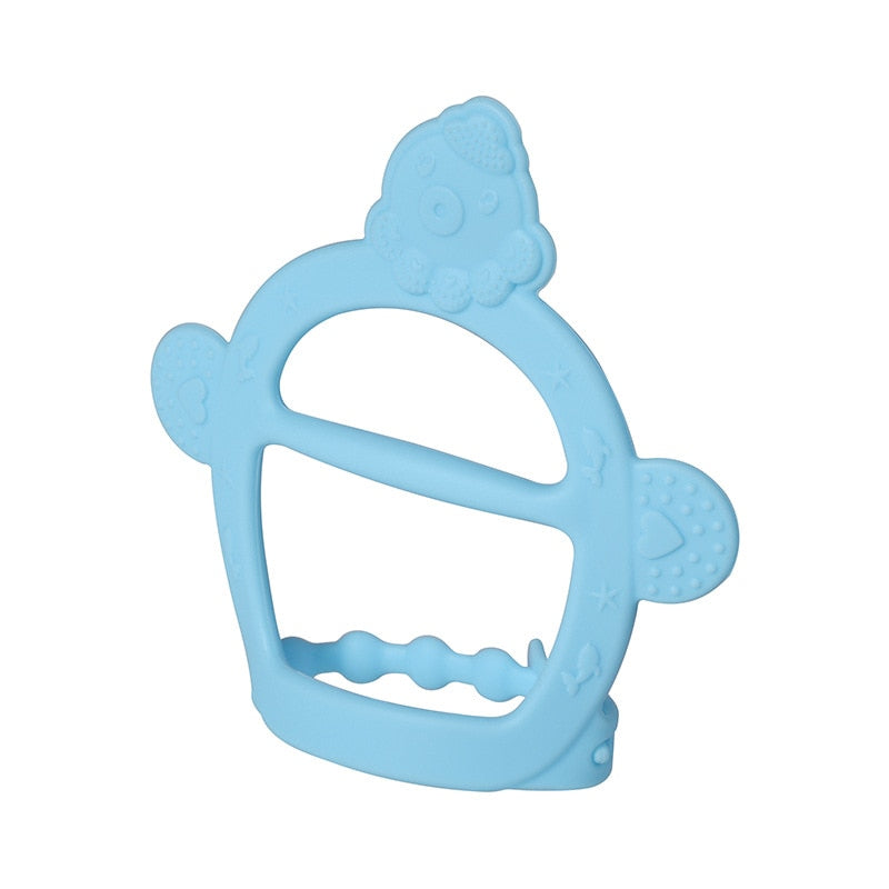 Guante de dentición de silicona para bebé, mordedor para recién nacidos, duradero, para chuparse los dedos