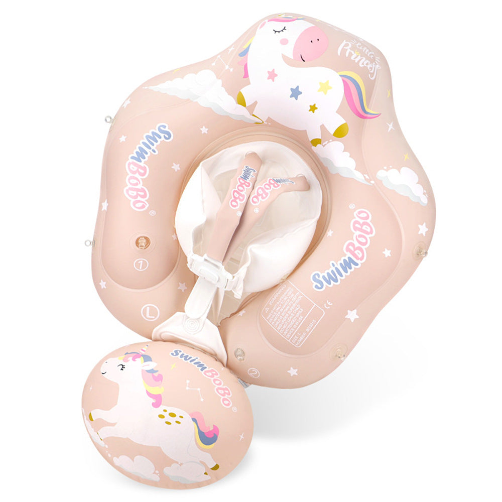 Swimbobo Baby Swimming Ring Lying Ring Children's Swimming Ring Armpit Ring Sunscreen Shade Pink Pony - V.I.P Digital Presence