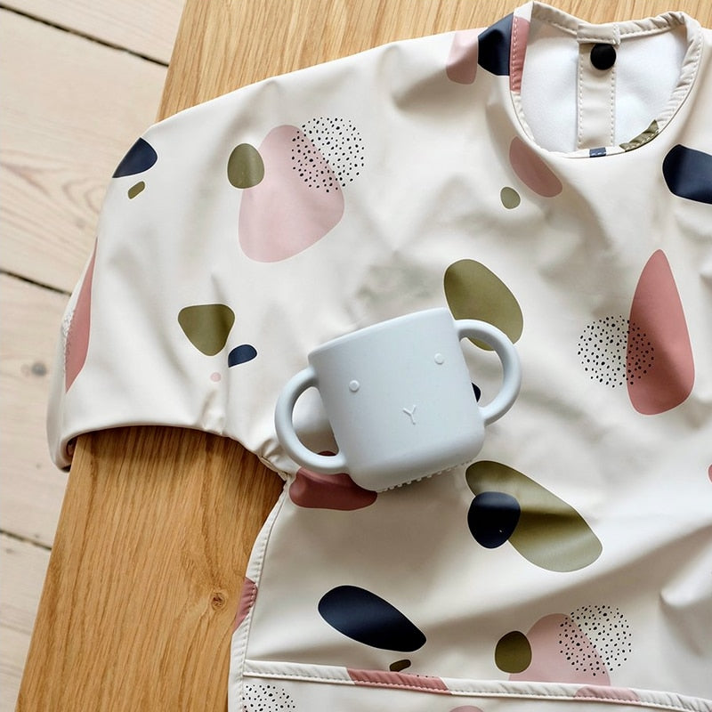Baby Bibs Waterproof Infant Eating Bib with Pocket Children Drawing Machine Washable Long Sleeve Apron Kid Burp Cloth Baby Stuff - V.I.P Digital Presence