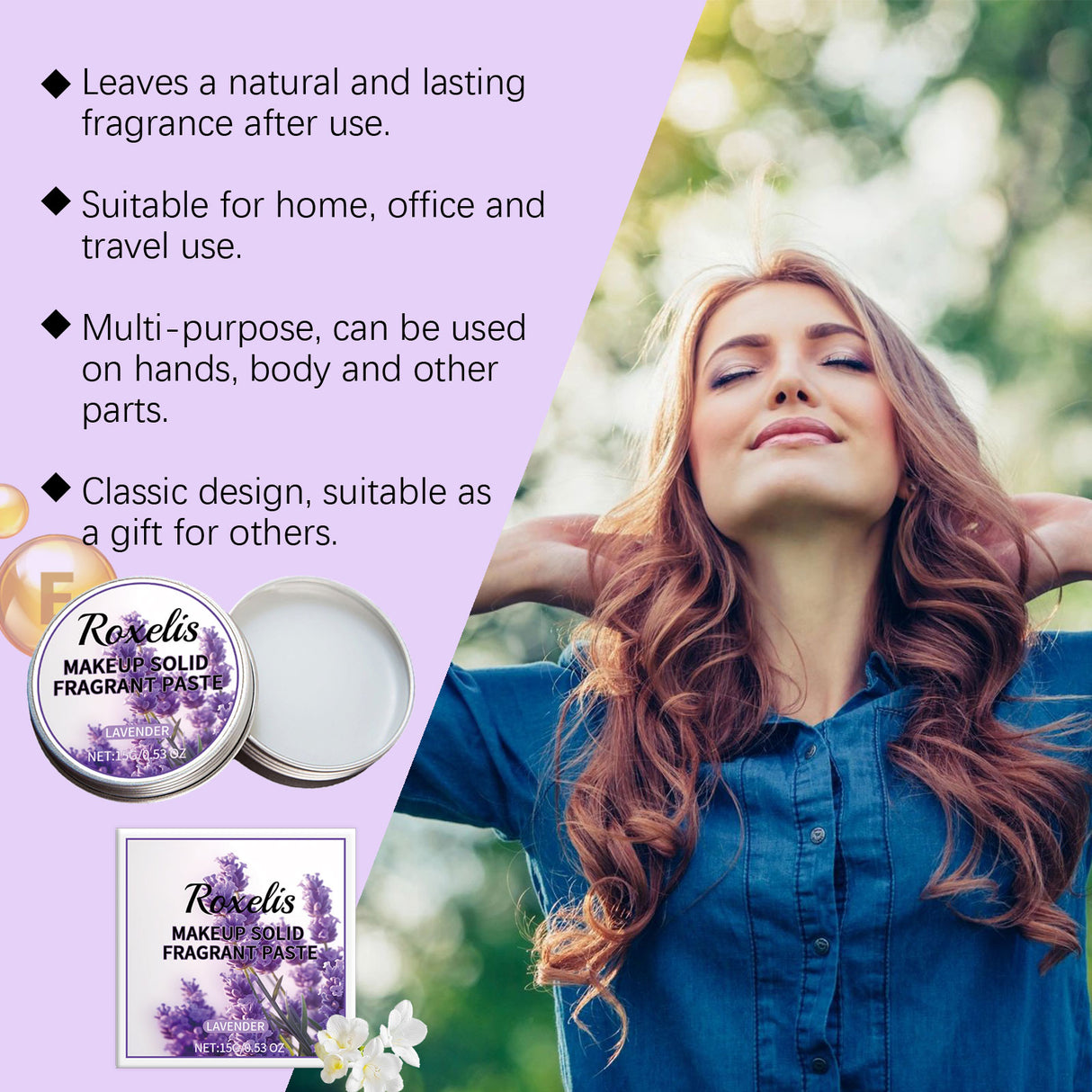 Solid Lavender Balm Natural Elegant Wrist Neck Long-Lasting Light Fragrance Refreshing Atmosphere Pocket Balm - V.I.P Digital Presence