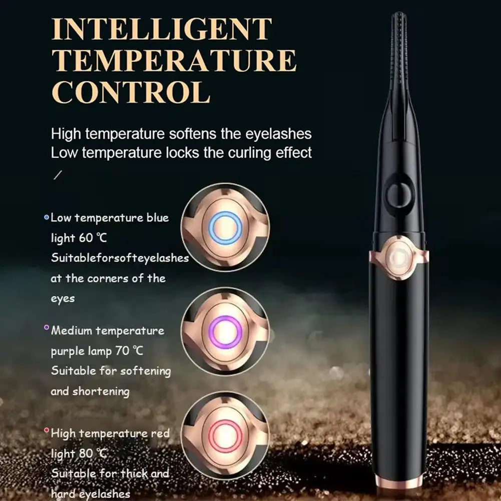 Rechargeable Mini Clip-Type USB Electric Heated Eyelash Temperature Modes Curler Makeup Hours Lasting 3 Long Tool Eye Women M1T2 - V.I.P Digital Presence