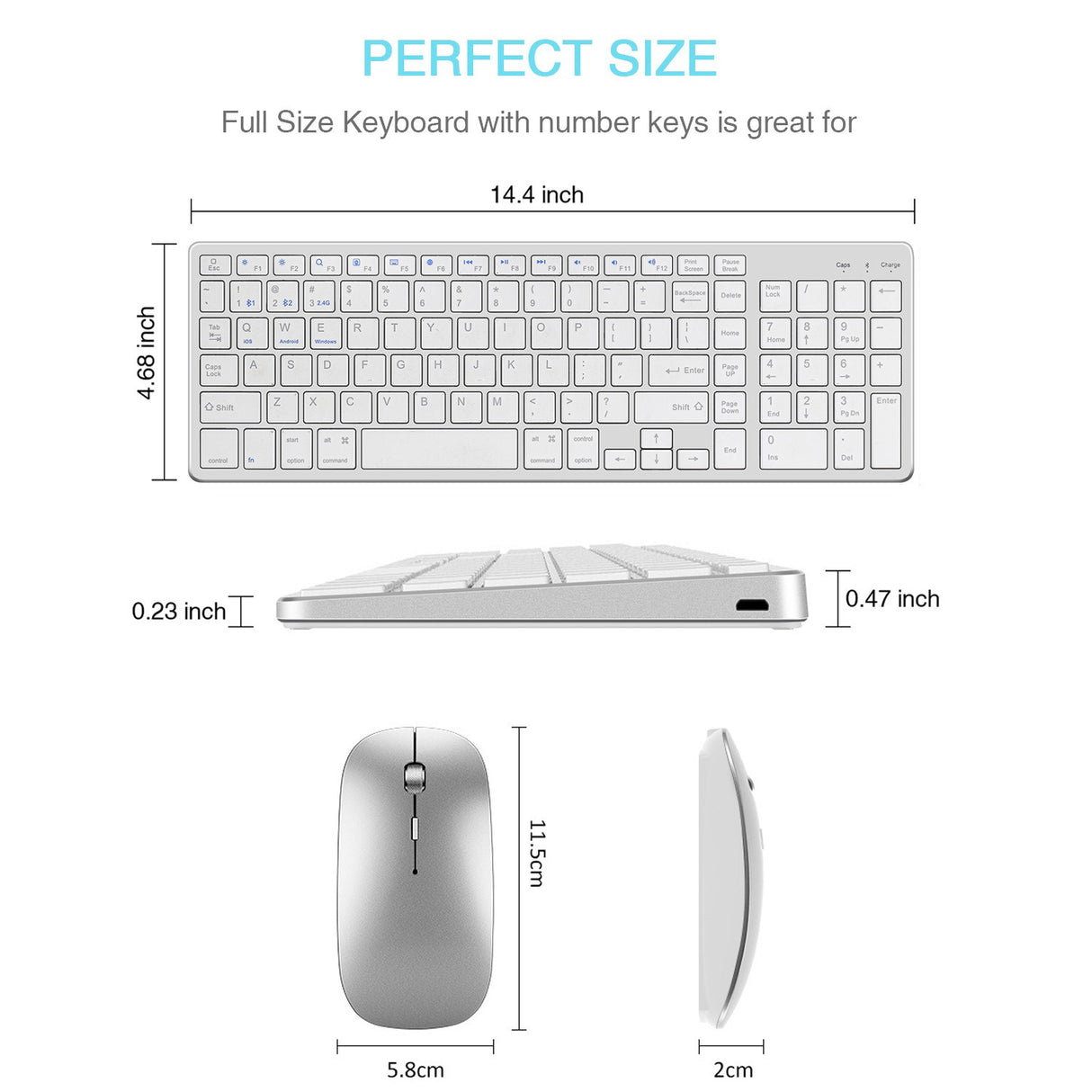 Charging Bluetooth the third mock examination wireless keyboard two zone digital mouse set for iPad game mute office - V.I.P Digital Presence
