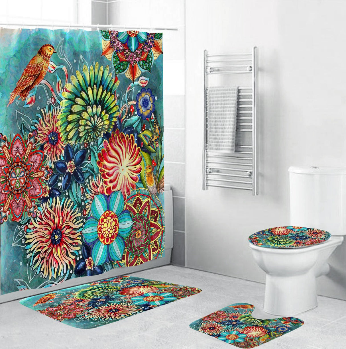 Bohemian Style 3D Digital Printing Polyester Waterproof and Mold Proof Shower Curtain Bathroom Shower Curtain - V.I.P Digital Presence