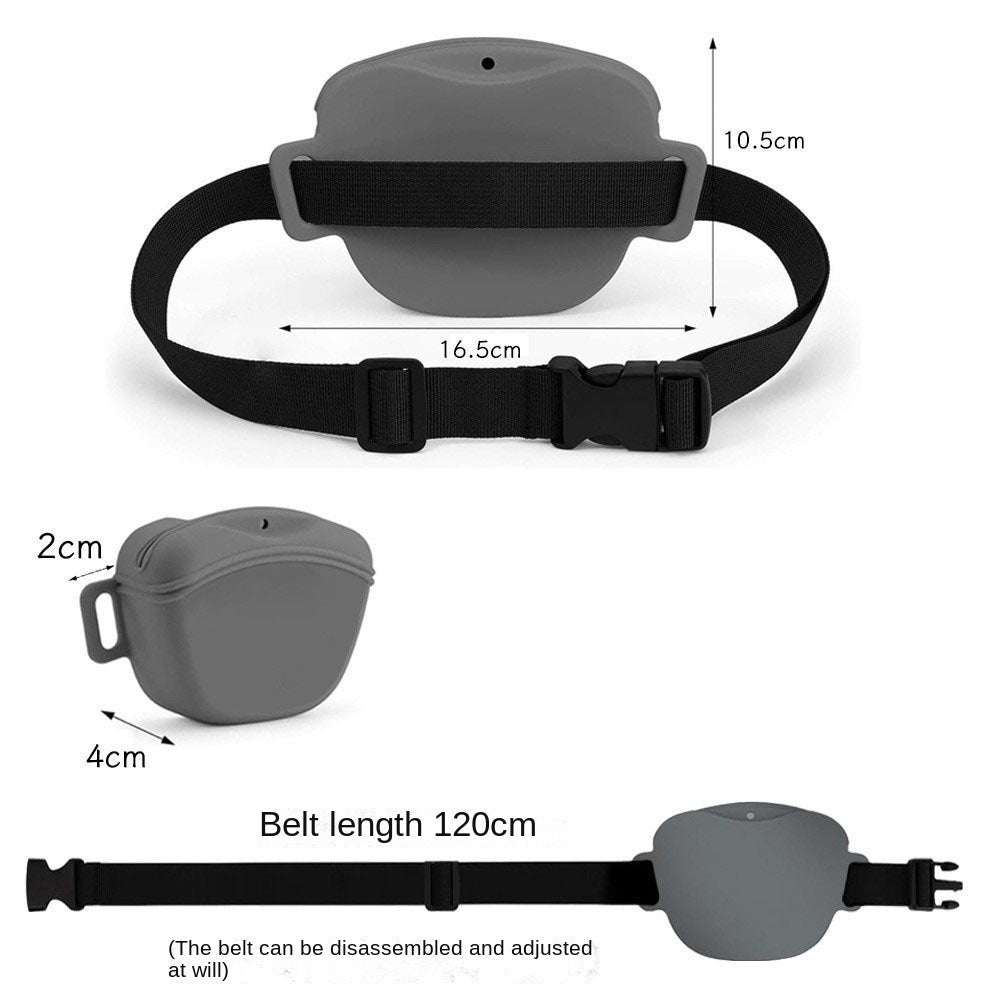 Silicone Dog Training Waist Bag Outdoor Portable Crossbody Pet Snack Pouch - V.I.P Digital Presence