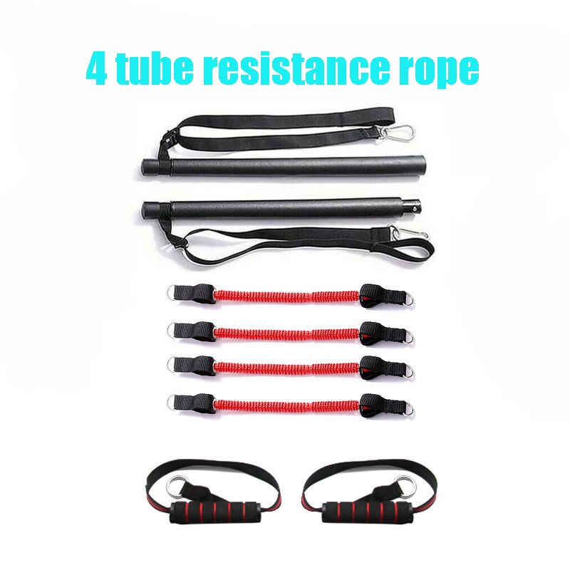 Resistance Band Pilates Stick Gym Exercise Muscle Power Tension Bar With Fitness Stick Home Body Work Out Fitness Pull Rope