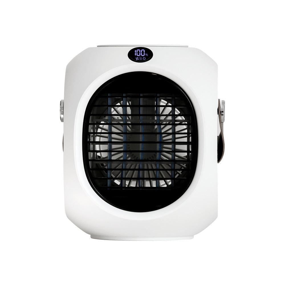 Nuevo mini ventilador de aire acondicionado refrigerado por agua, portátil, con cabezal vibratorio, de escritorio, con pulverizador, pequeño enfriador de aire.