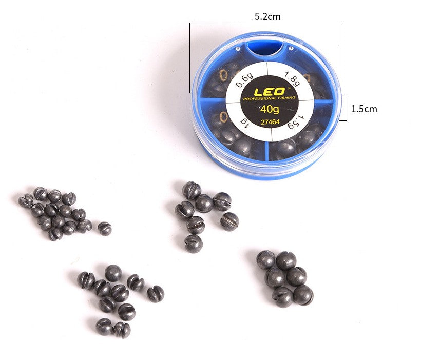 LEO 4 Sizes Mini Round Fishing Lead Weights Set Split Lead Sinkers Weight 0.6g 1g 1.5g 1.8g - V.I.P Digital Presence