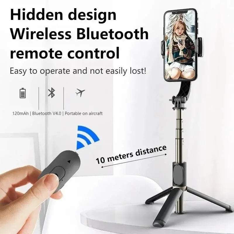 Q08 Gimbal Stabilizer Mobile Phone Video Stabilizer Bluetooth Selfie Stick Tripod for Smartphone Live Vertical Shooting Bracket - V.I.P Digital Presence