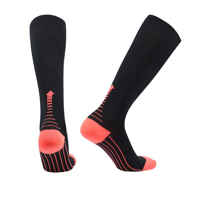 Sports socks black calf socks outdoor cycling socks compression socks skipping rope marathon long tube professional running sock - V.I.P Digital Presence