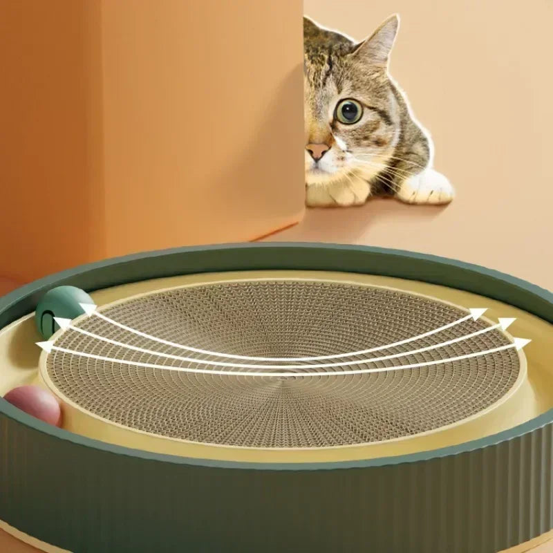 Multi Function Round Cat Scratching Board with Ball Toy Cat Scratcher Funny Sharpen Nails Scraper Can Replace Nest for Cats - V.I.P Digital Presence