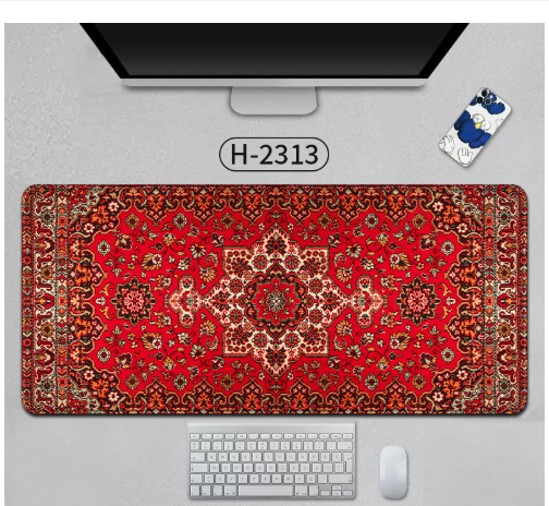 Large Persian Mouse Pad Office Carpet MousePad Natural Rubber Lockedge Anti Slip Desk Mat Laptop Office Game Accessories Pad - V.I.P Digital Presence