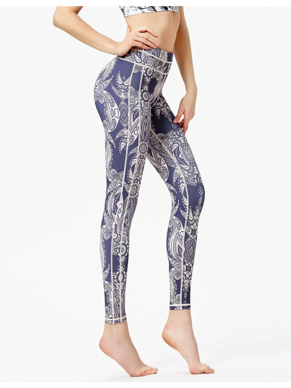 Printed Active High Waist Leggings - V.I.P Digital Presence