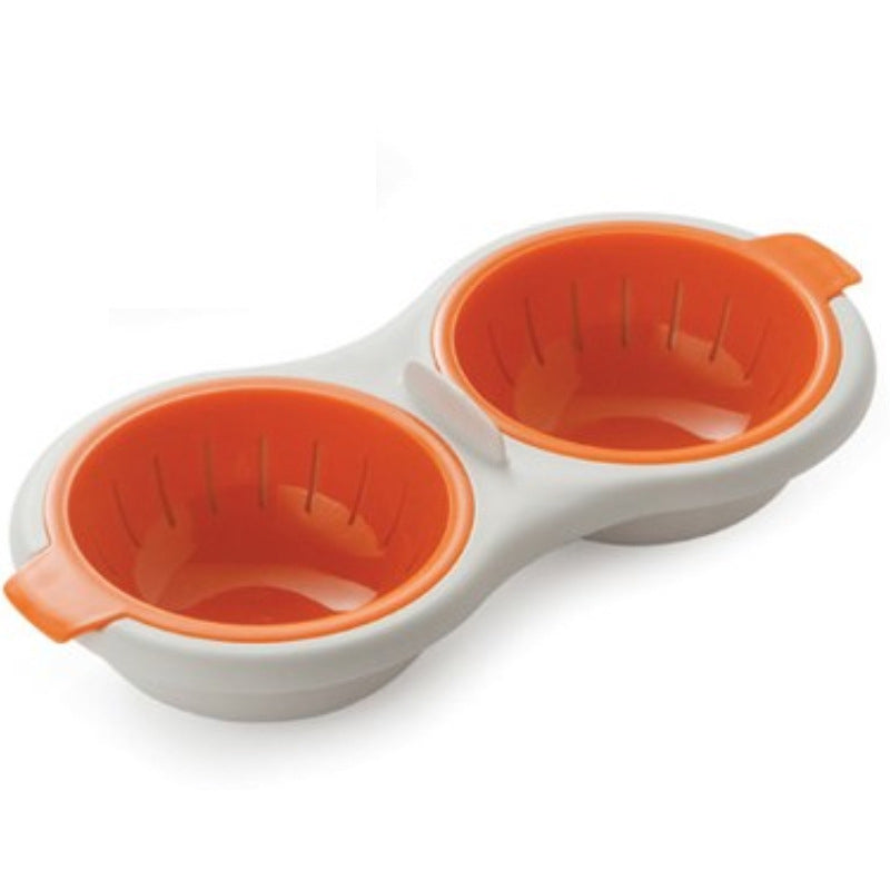 Mini Twin Egg Boiler Creative Tableware Microwave Oven Egg Steamer Double Layer With Lid Egg Steamer Bowl Kitchen Gadget - V.I.P Digital Presence