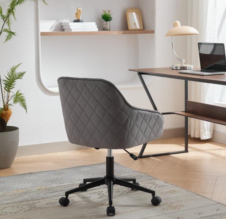 Velvet Office Desk Chair, Modern Home Desk Chair with Wheels , Vanity Chairs for Living Room, Bedroom,Study Room - V.I.P Digital Presence