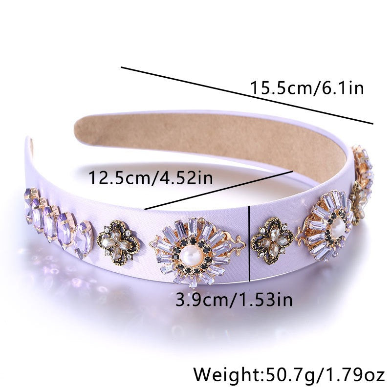 Fashionable Baroque Retro Set Water Diamond Flower Headband - V.I.P Digital Presence