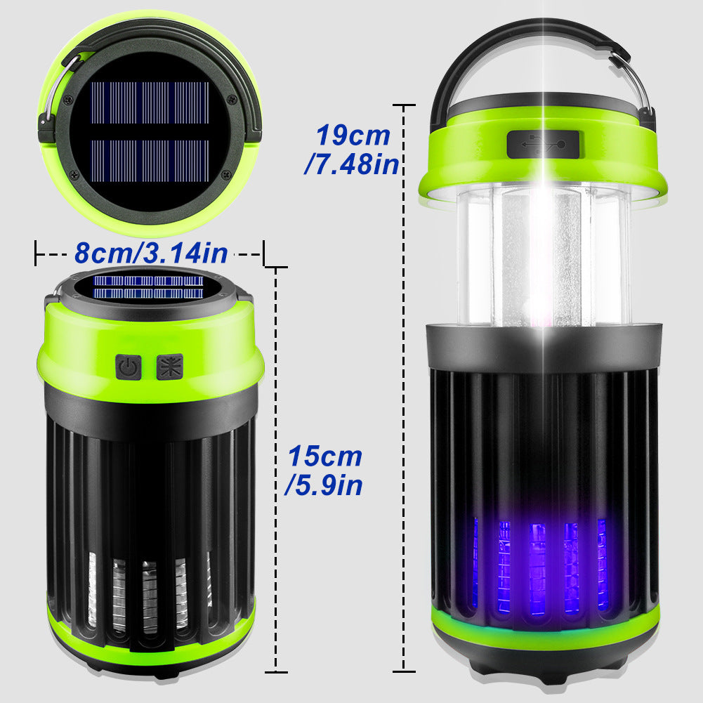 Solar LED Electric Shock Mosquito Killer Lamp Outdoor Waterproof USB Rechargeable Lighting Mosquito Trap - V.I.P Digital Presence