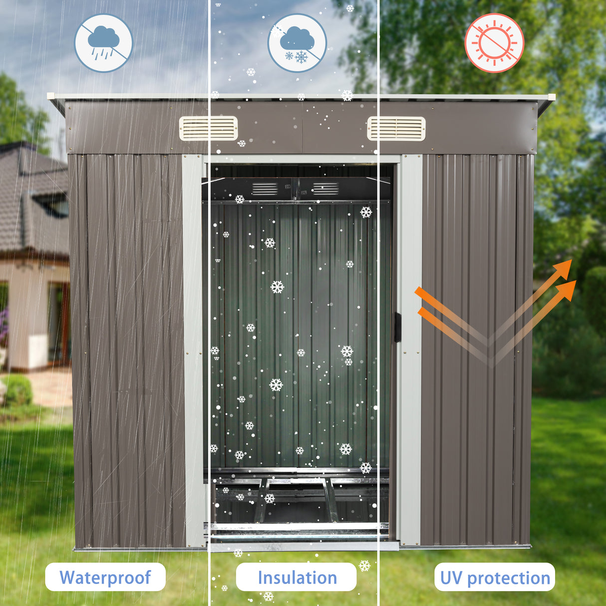 6ft x 4ft Outdoor Metal Storage Shed - V.I.P Digital Presence