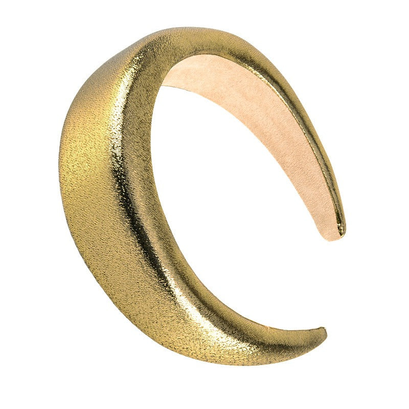 Bright Sponge Hair Hoop Wide Edge Thick Colored Shiny Silk Fabric Hair Accessories - V.I.P Digital Presence