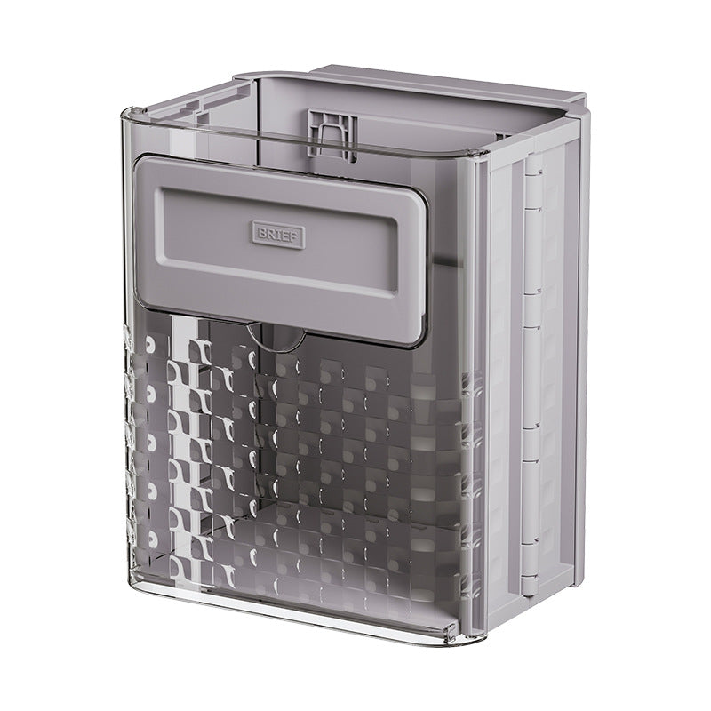 Kitchen folding trash can wall hanging large caliber leftovers bin transparent thickened folding trash can - V.I.P Digital Presence