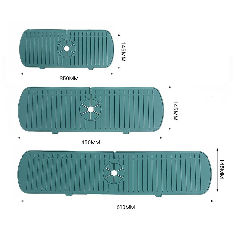 Kitchen Faucet Splash Pad Silicone Sink Faucet Splash Guard Mat Sponge Drain Rack Countertop Protector for Bath Kitchen Gadgets - V.I.P Digital Presence