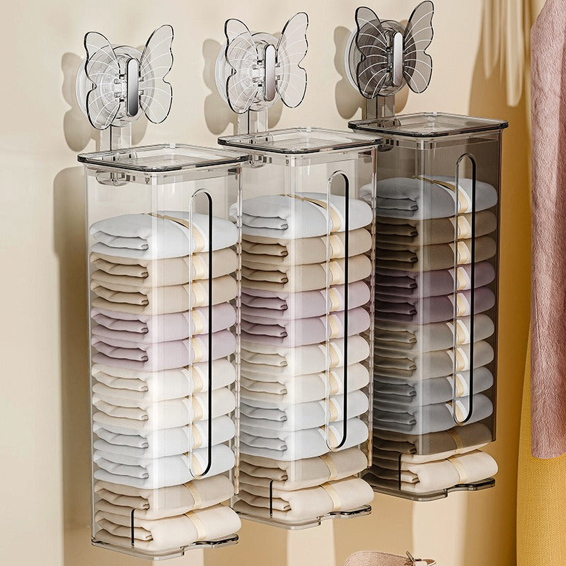 Suction cup underwear storage box sock sorting box home wardrobe wall mounted - V.I.P Digital Presence
