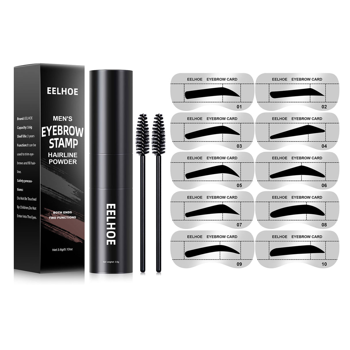 EELHOE Men's Hairline Repair Shadow Powder Eyebrow Powder Replacement Hairline Modification Eyebrow Printing Portable Hairline - V.I.P Digital Presence
