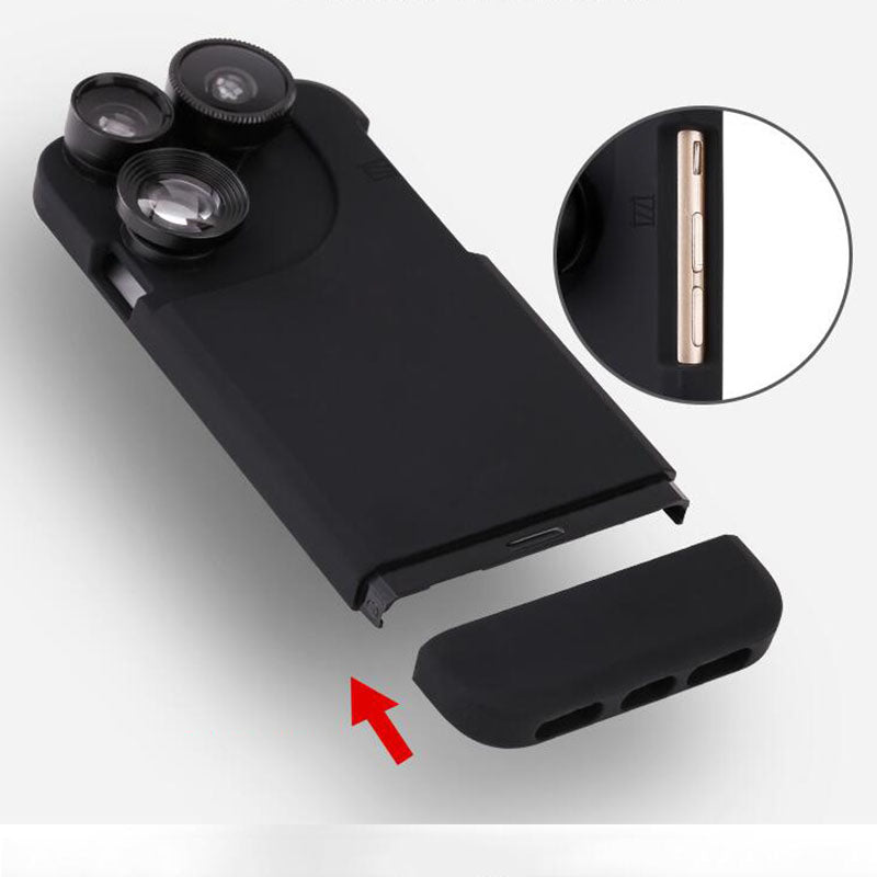 4 In 1 Telescope lense Mobile Phone Case for Iphone x 8plus 7 plus 6 plus 8 7 6s Camera lenses Outdoor Hunting - V.I.P Digital Presence