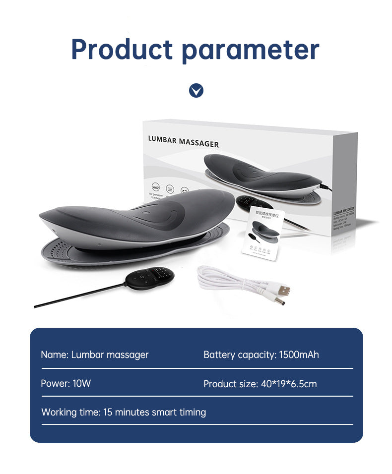 Waist Massager Lumbar Traction Inflatable Hot Compress Back Cervical Stretcher Massage Air Pressure Reduce Relief Pain - V.I.P Digital Presence