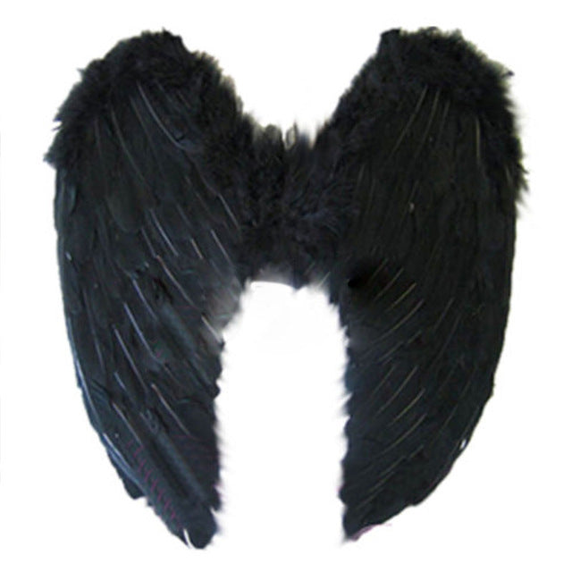 Adult 4 Color Outfit Angel Wing Dress Up Costume Fashion Girls Feather Fairy Pretty Halloween Cosplay Wing Party Supplies