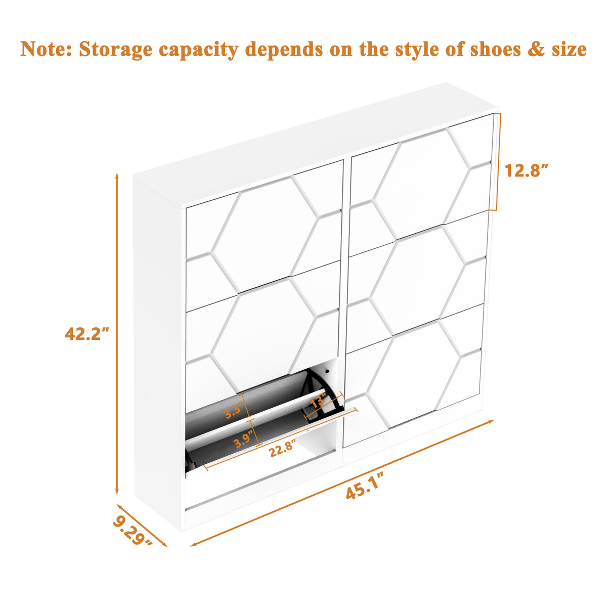 Shoe Storage Cabinet for Entryway, 6 Tiers Shoe Organizer with Carved Panels Vertical Shoe Cabinet for Front Door Entrance - V.I.P Digital Presence